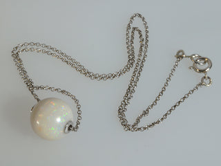 Collana opale perla arg.925
