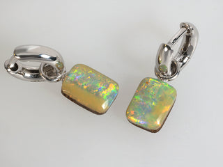 Orecchini opali boulder australiani