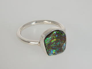 Anello opale boulder australiano