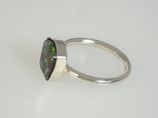 Anello opale boulder australiano