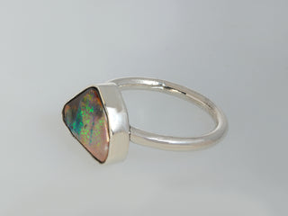 Anello opale boulder australiano