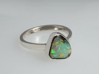 Anello opale boulder australiano