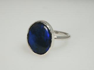 Australian Black Opal Ring