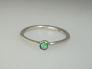 Ring with Australian opal in 935 silver
