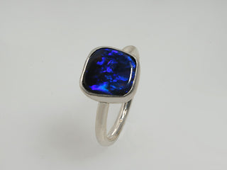 Australian Black Opal Ring