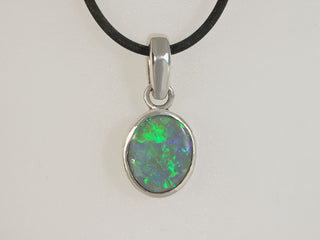 Pendente opale australiano in argento 935 argentium