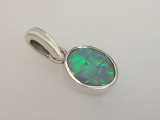 Pendente opale australiano in argento 935 argentium